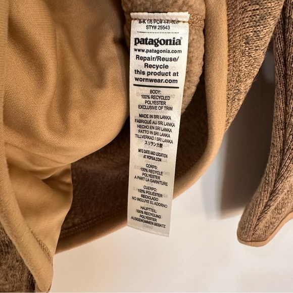 Patagonia Women's Better Sweater® Fleece Jacket Brown Large NWT - Picture 6 of 6